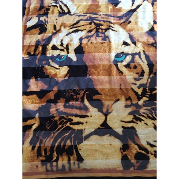Vintage Elaborate Striped Tiger Scarf - Picture 1 of 8